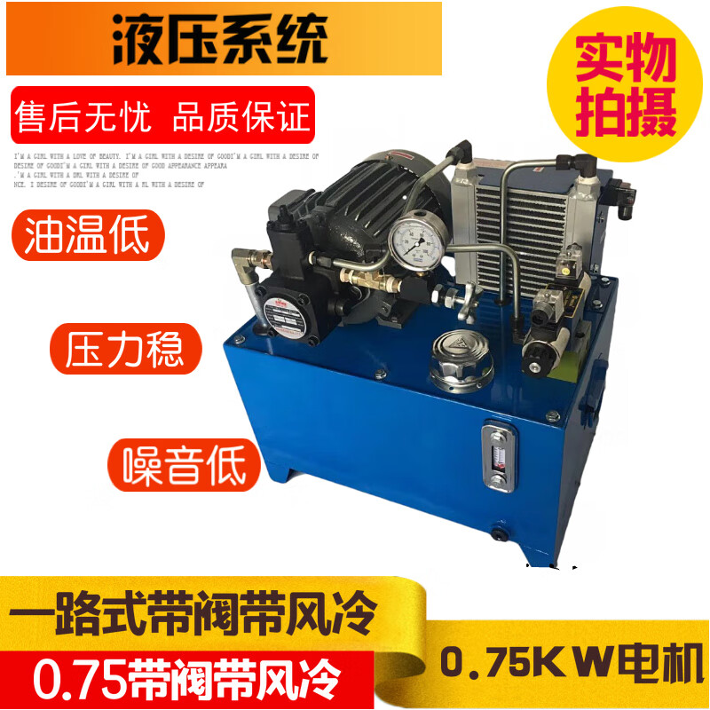 鴻中工匠 液壓 液壓站1.5/2.2/3/5.5/7KW 電磁閥液壓泵站定做液壓油缸 一路0.75KW+VP15+單頭電磁閥