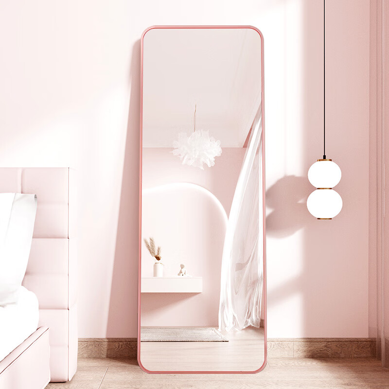 uhfr 全身镜挂墙 女生卧室全身落地镜子家用化妆拍照可移动立体挂墙服