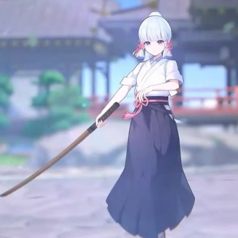 卡吉柰神里绫华cos服 原神神里绫人剑道服cosplay游戏表演服装游戏