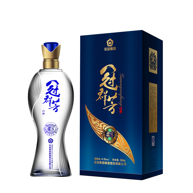 花冠白酒 冠群芳酒  柔8  41.8度  500ml 单瓶装 浓香型白酒