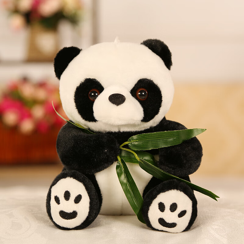 竹叶小熊猫布娃娃玩偶公仔儿童生日礼物抱枕送女生 坐姿单款 9厘米