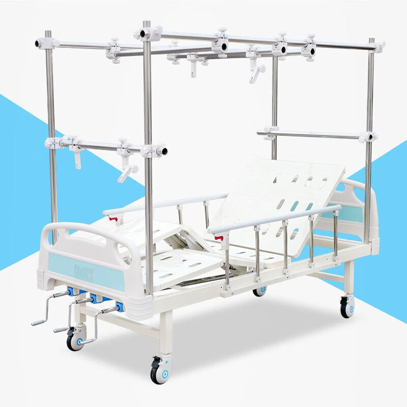 护理床医院用骨床折病床吊架横杆 ly 浅蓝款骨科牵引床(吹塑床头尾)