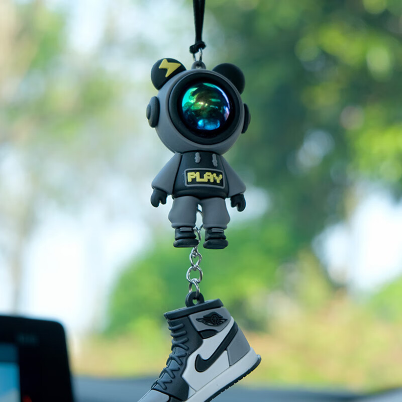 迪彦闪电熊车载挂件摆件车上挂饰后视镜男潮牌网红汽车内创意装饰用品