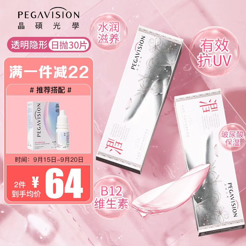 晶硕品牌透明隐形眼镜价格走势及购买推荐