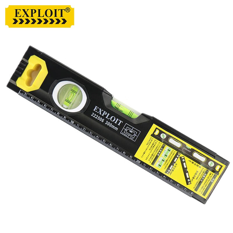 开拓(exploit)磁性水平尺家用铝合金强磁水平测量尺装修平衡尺靠尺