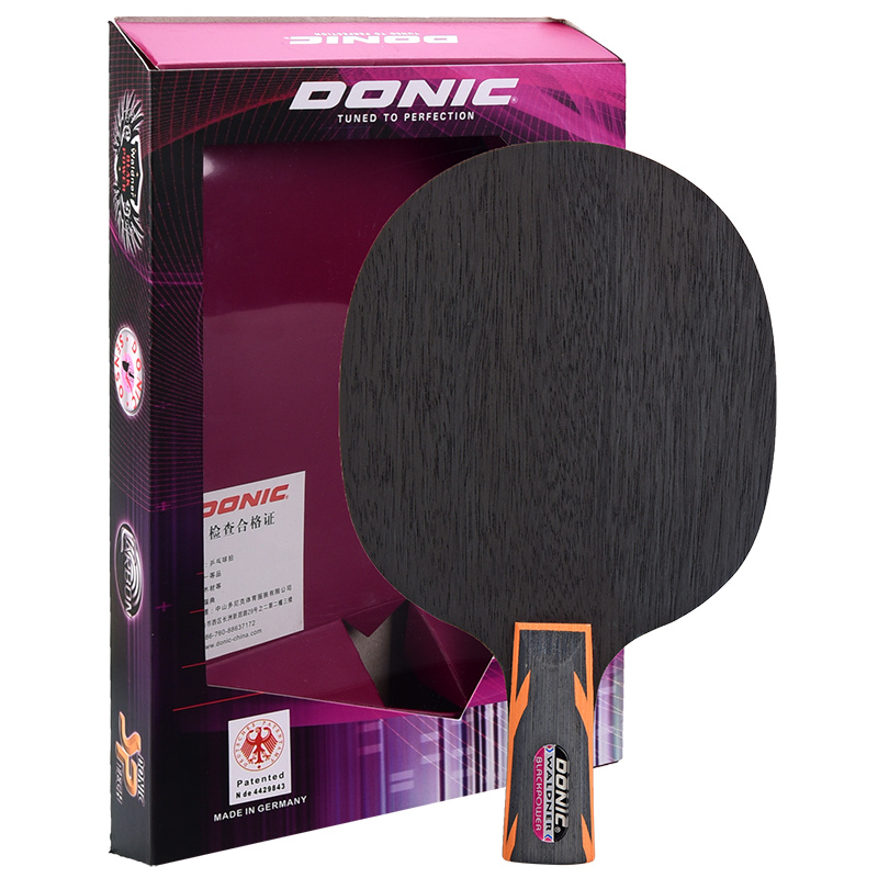 多尼克 黑色力量 血木22917乒乓球底板 DONIC弧圈型纯木乒乓球拍 黑色力量 横板FL(长柄)