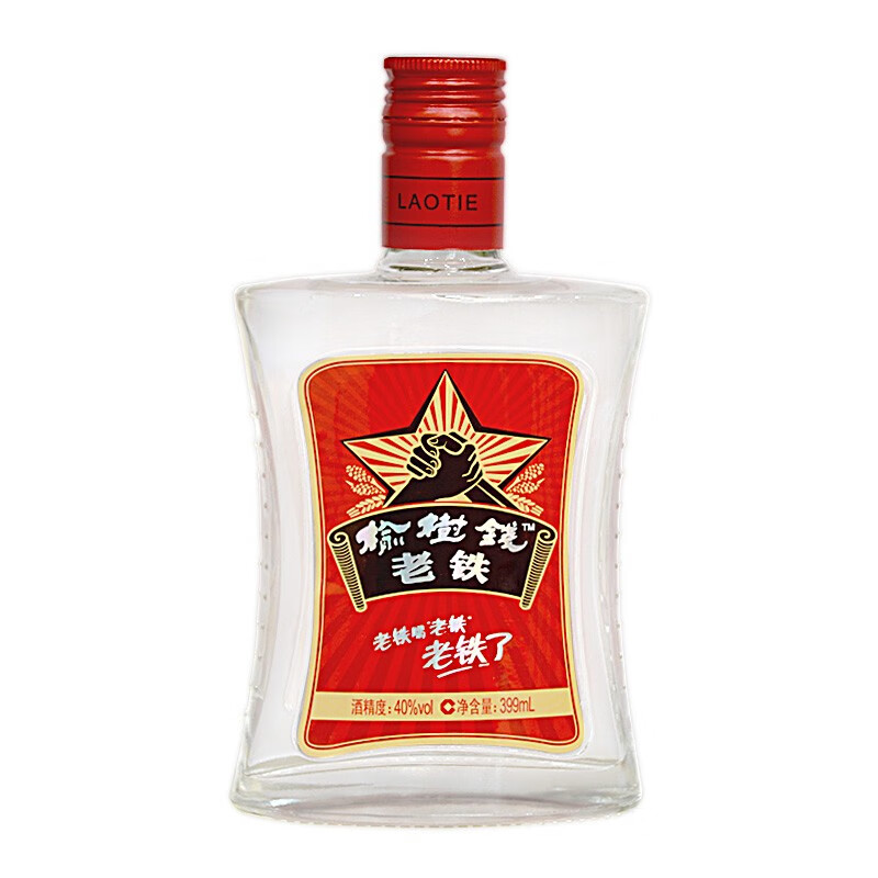 榆树钱老铁 光瓶酒40度配制酒高度酒东北特产吉林名酒 1瓶(399ml)
