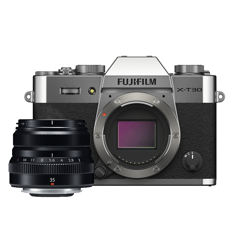 PLUS会员：FUJIFILM 富士 X-T30 II/XT30 II 微单相机 套机 XF35F2 镜头 银色 2610万像素 18种胶片模拟 视频提升