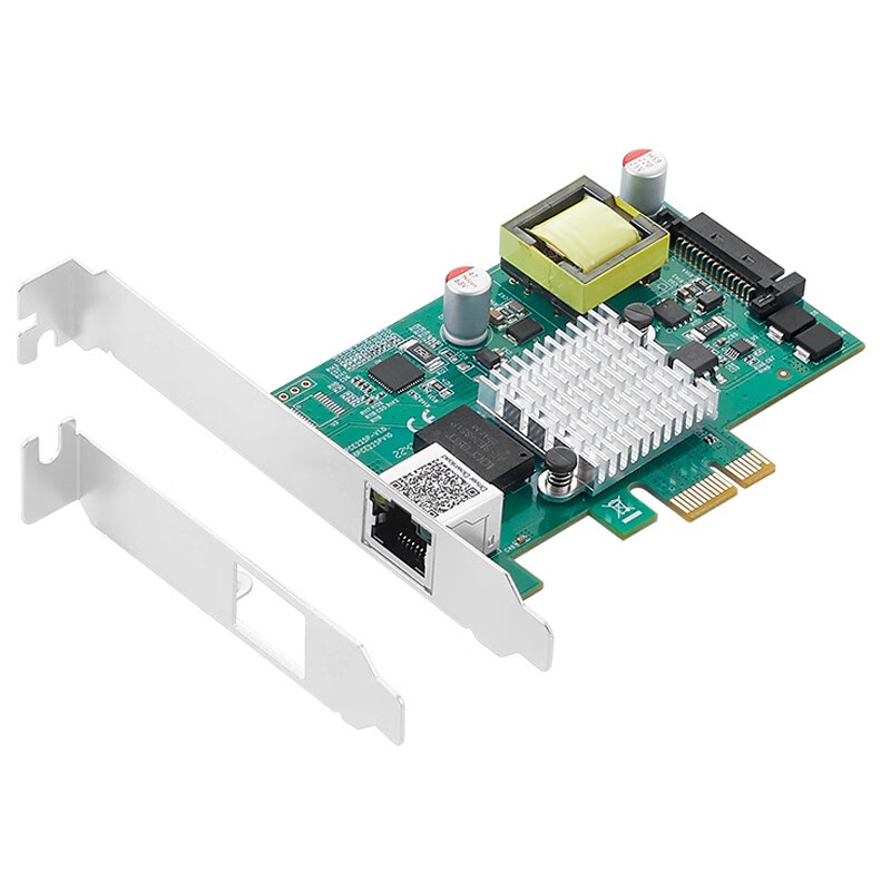 乐扩单口poe2.5g视觉采集卡网卡ytei225芯片