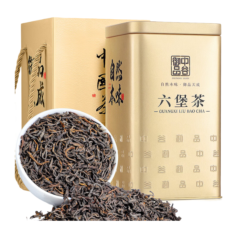 中谷御品茶葉黑茶六堡茶2012年特級(jí)窖藏廣西梧州熟茶可冷泡茶葉禮盒150g