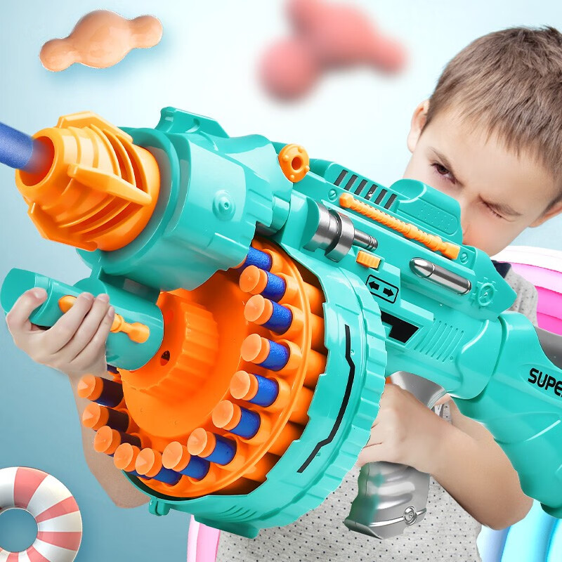 亿皇儿童电动连发玩具枪软弹枪男孩子吸盘3-7岁生日礼物推荐
