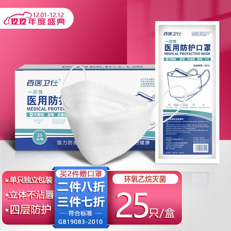 百医卫仕韩版KF94一次性口罩,环保材料,销量走势分析