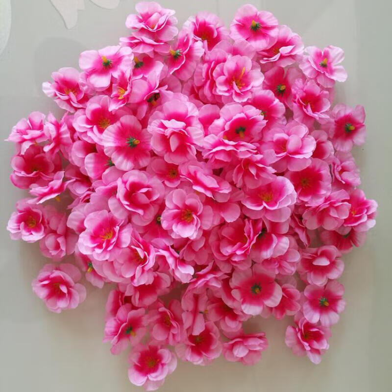 丘淳仿真桃花朵桃花瓣玫瑰花装饰花朵假花绢花diy拍摄道具梅花假桃花