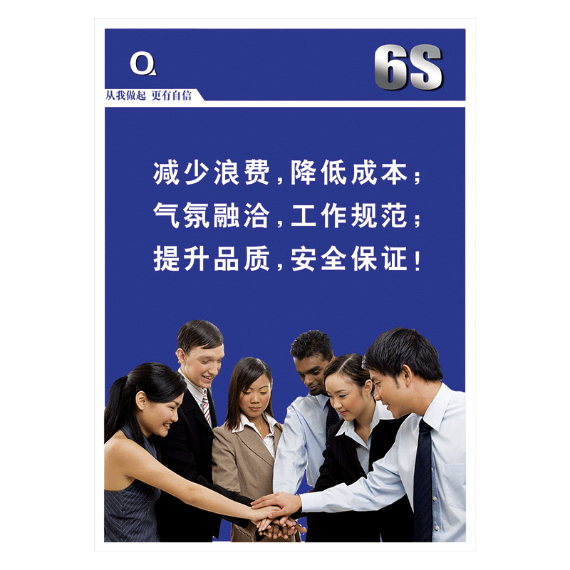 宣传画海报挂图6s管理宣传栏展板墙贴纸覆膜贴纸bh bh10 6s减少浪费