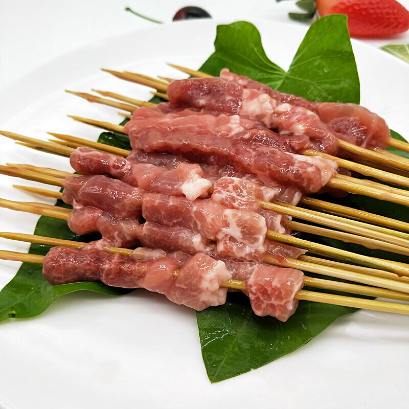 虎钢馋牛肉小串街边手把串油炸半成品烧烤小牛肉串涮串铁板食材小吃