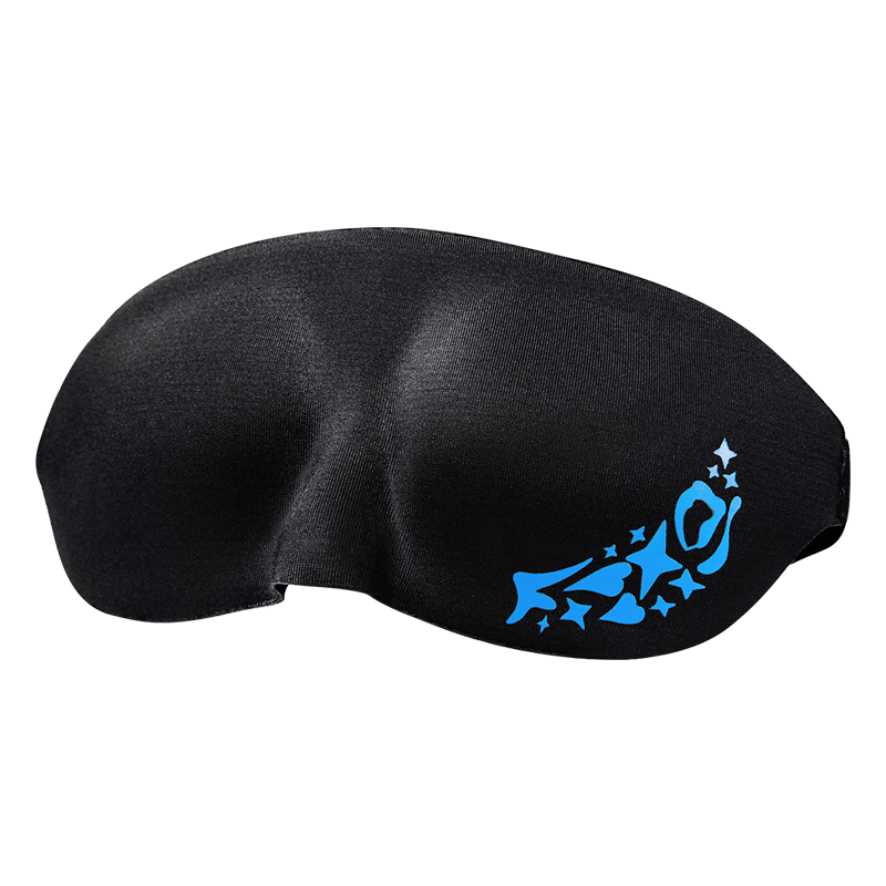 零听 3D立体眼罩睡眠遮光男女通用午休睡觉护眼罩 超柔款黑色1只/盒
