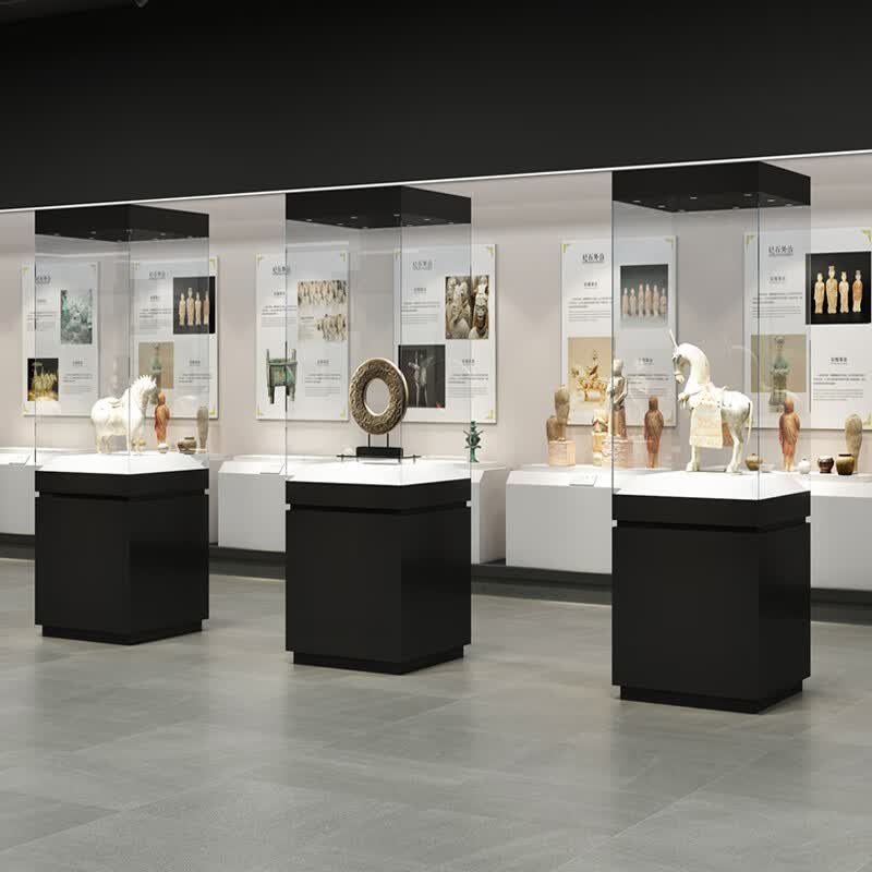 格普瑞博物馆瓷器古玩展示柜泥塑工艺品玻璃陈列柜台古董珠宝收藏柜