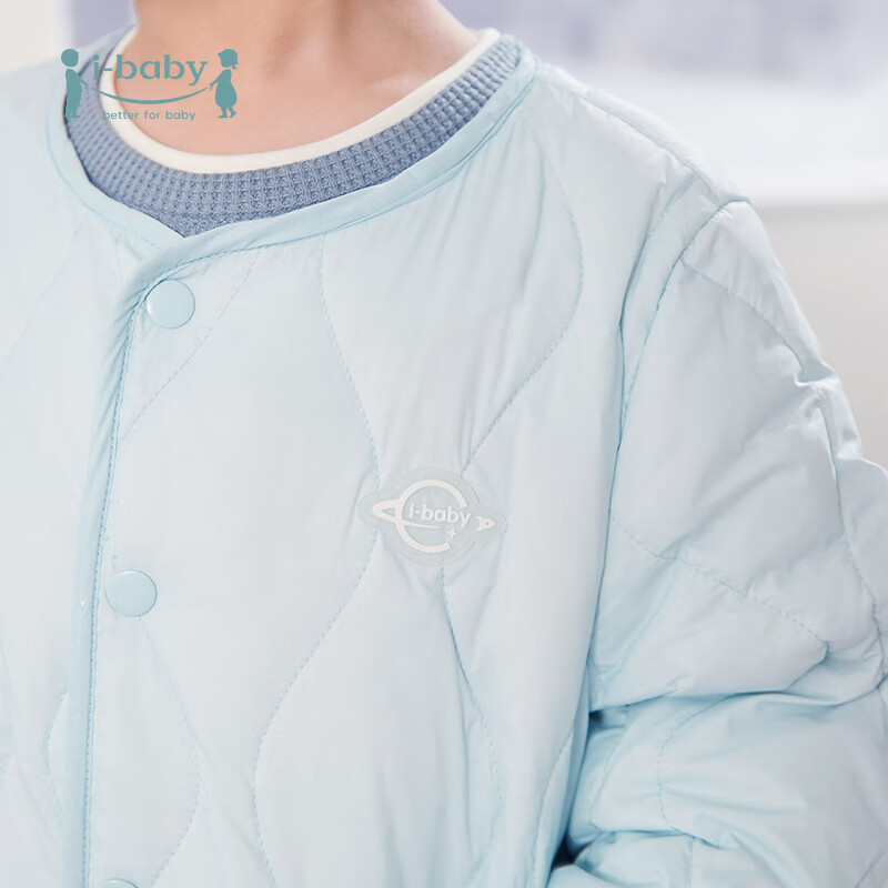 ibaby/英伦宝贝恒温儿童羽绒服轻薄羽绒服鹅绒服内穿羽绒服冬季 军绿色 80