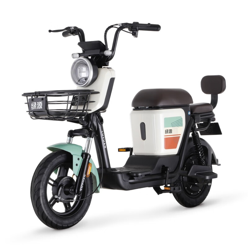 绿源48v24a锂电电动自行车zfa成人男女小型代步接娃长跑王电瓶车