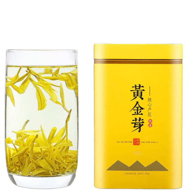 趣茶巷黄金芽白茶2023新茶明前春茶特级黄金芽尖绿茶黄金叶茶叶100g