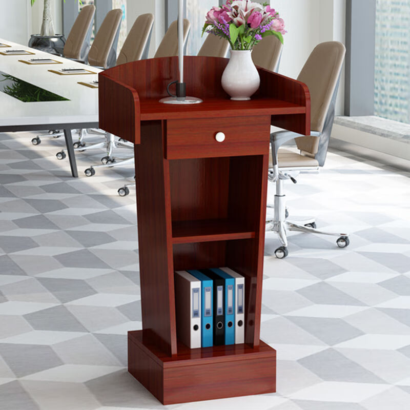 盎梓讲台演讲台发言台简约现代讲台桌主持接待台咨客台会议 升级款无