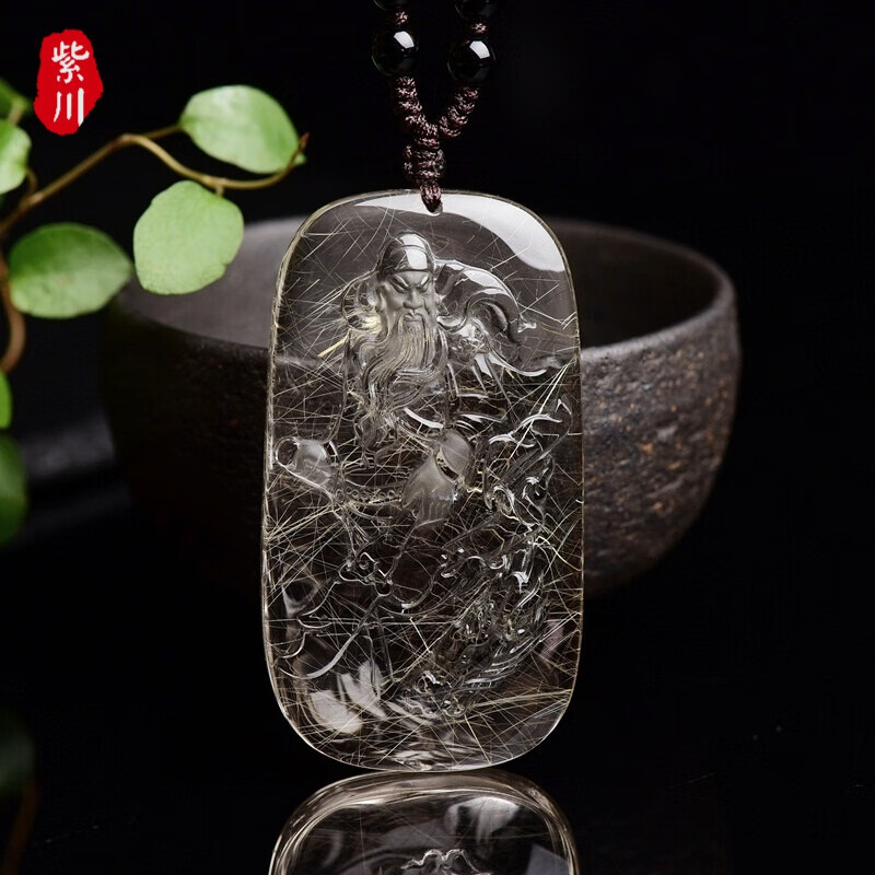 送父母项链降龙关公挂件纪念武财神关羽关二爷项坠生日礼物情侣礼物