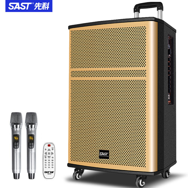 先科wd-15 三分频户外广场舞音响拉杆音响大功率串联舞台音箱15吋移动