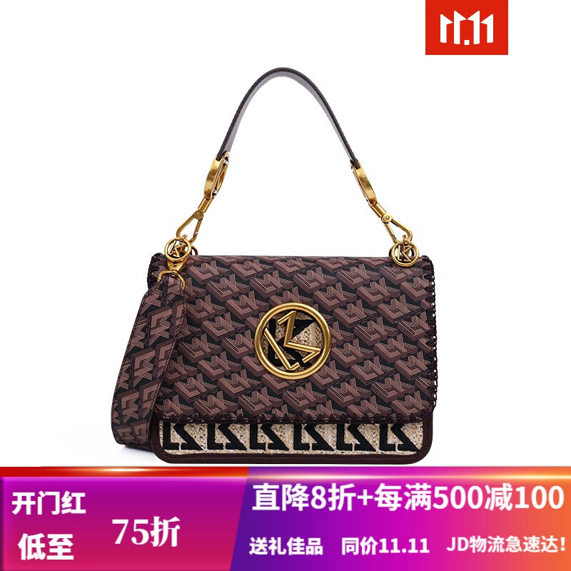酷奇女包轻奢品牌老花包女包官方2021新款时尚百搭高级感腋下单肩包
