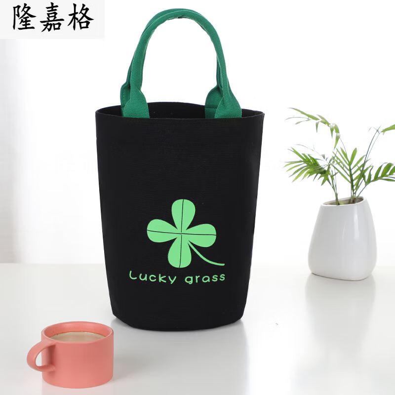 杨导饭兜手提袋饭袋保温桶套手提袋帆布零食袋子手提拎饭午餐包圆形
