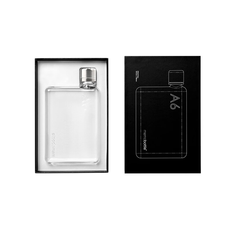 memobottle澳洲memobottle A6扁平网红创意水壶纸张书形男女水杯tritan375ml A6/375ml