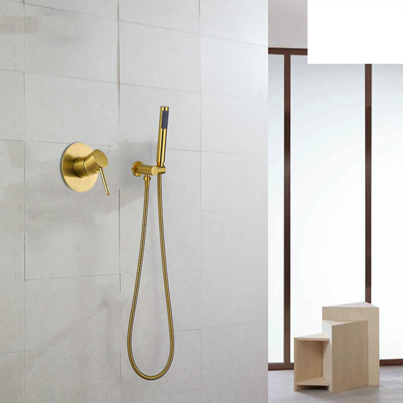 toto暗装花洒套装家用金色恒温入墙式暗藏隐形嵌入式吸顶淋浴全铜