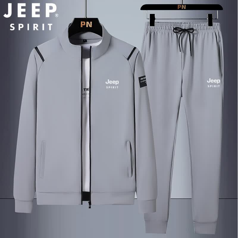吉普（JEEP）秋季卫衣套装男休闲运动套装帅气两件套装 灰色【两件套】 XL 使用感如何?
