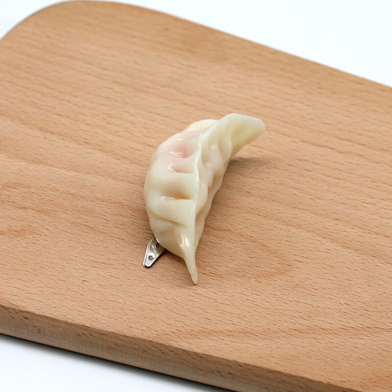 汀白网红发卡排骨发夹pvc仿真大虾搞怪个性侧边夹子头饰 水饺发卡