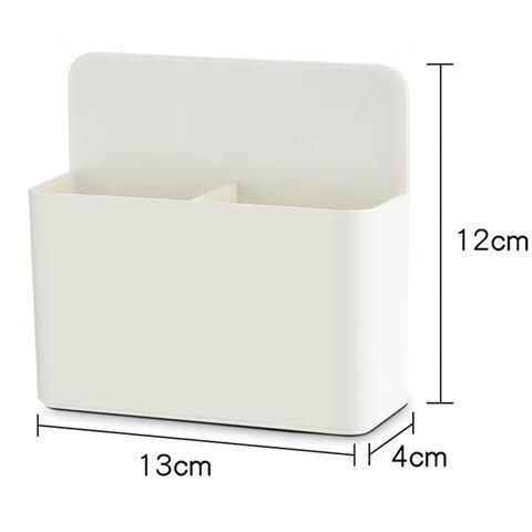 日本SP家用磁吸收纳盒子多功能免打孔整理挂篮分隔储物盒冰箱收纳篮1 白色