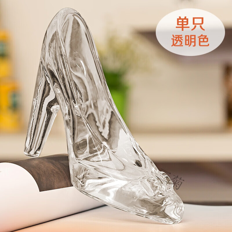 灰姑娘的水晶鞋摆件公主透明玻璃鞋送女友女生生日礼物结婚工艺品