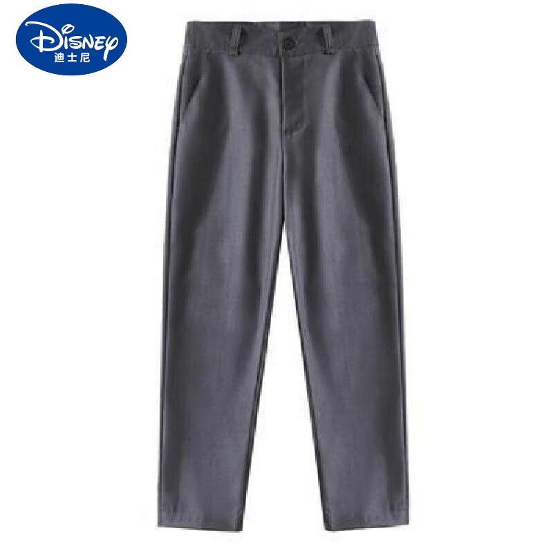 迪士尼(disney)男童西装裤儿童灰色西裤大童长裤春夏小学生校服裤男孩