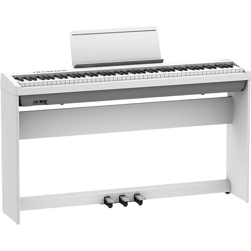 羅蘭（Roland）FP-30X 電鋼琴便攜式88鍵重錘入門初學者兒童智能電子數(shù)碼鋼琴 FP-30X白色+琴架（金屬三踏板）