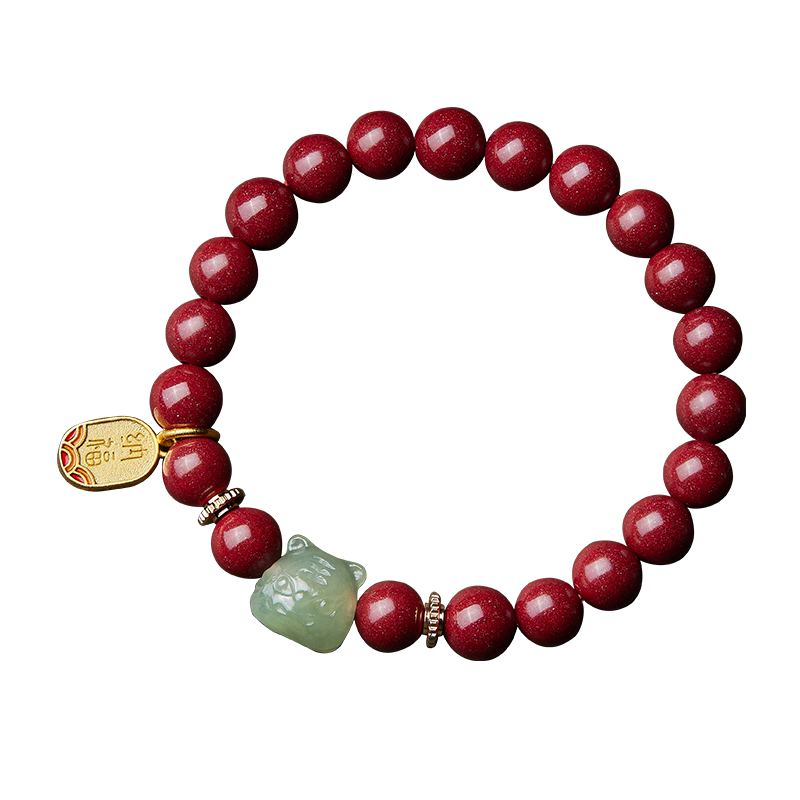 月石缘小叶紫檀手串男女十二生肖和田玉文玩佛珠盘玩高级感念珠手把件女 属鼠