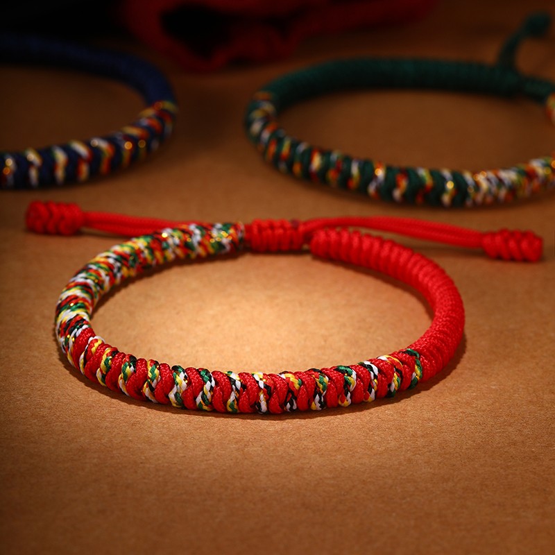 小瑞绳饰手作金刚结红绳女手工编织手绳男藏式五彩绳可调节款本命年送