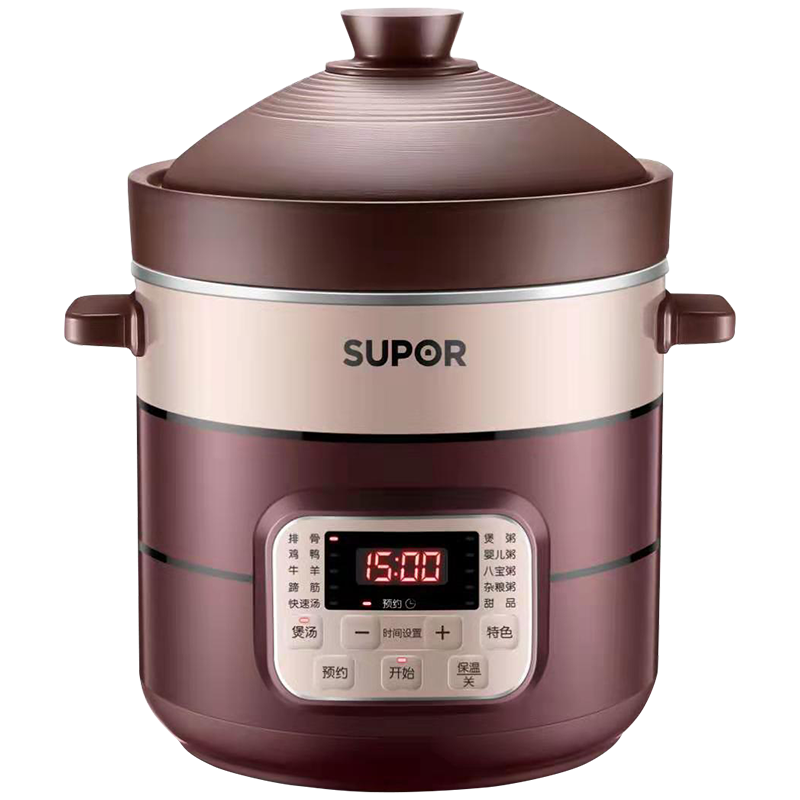 苏泊尔(SUPOR)电炖锅 电砂锅陶瓷煲汤锅煮粥锅bb煲 DG60YC806(6L超大容量)