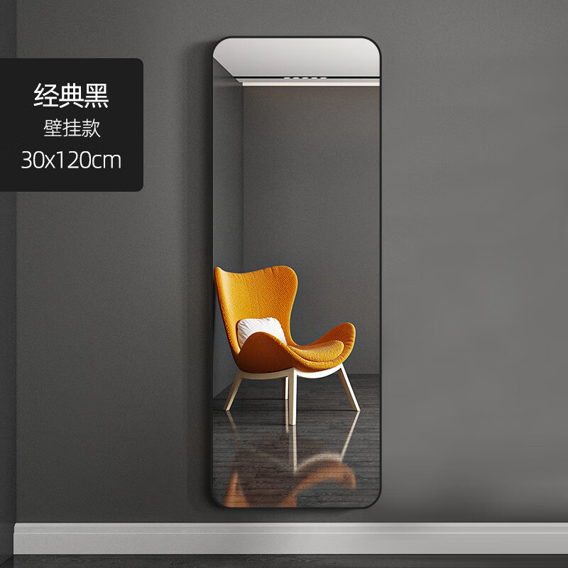 净靓立体镜子照全身 镜子进门穿衣镜家用轻奢男等身立体式入户门 【大