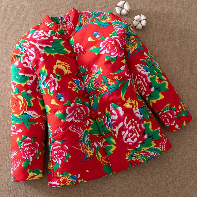 东北大花棉袄棉衣女装棉服修身加厚保暖棉袄外套秋冬季女士外搭上衣