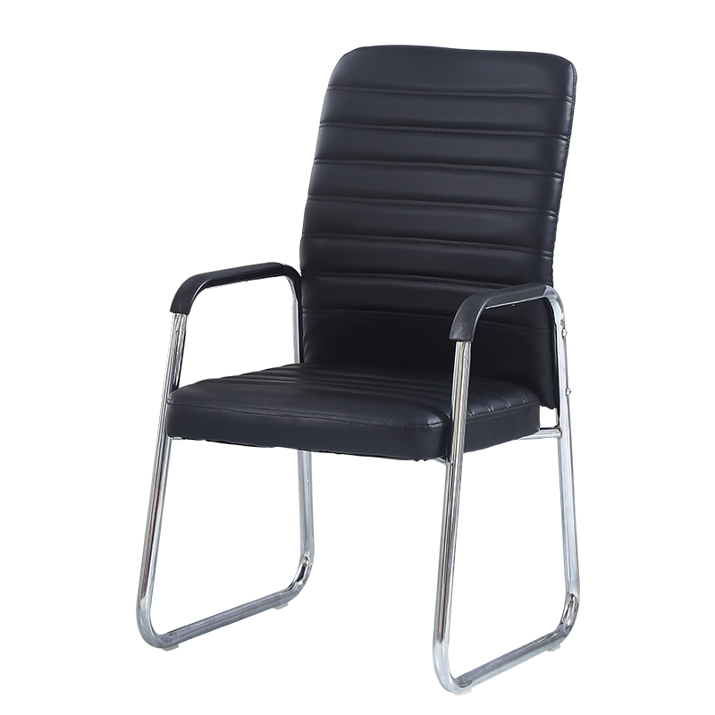 【京选好品】家无界 办公椅子电脑椅家用麻将椅弓形网布会议椅宿舍学生椅靠背座椅 黑色-网布-银架 高弹海绵款