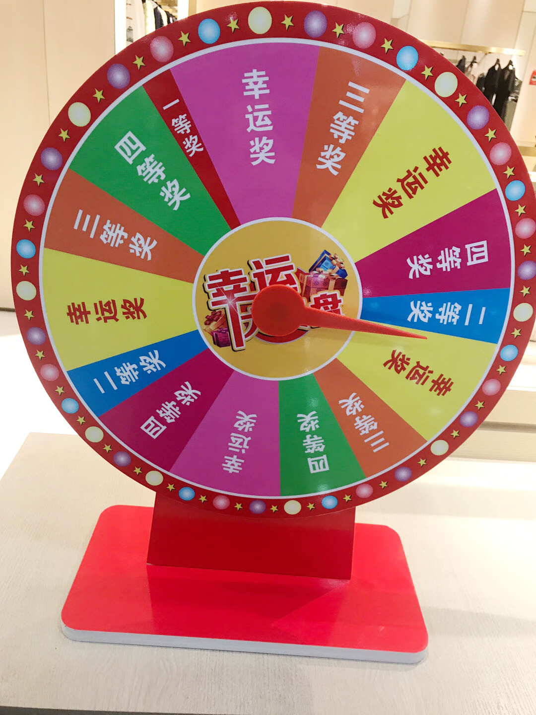 科森得桌面小转盘台式抽奖转盘幸运大转盘活动游戏道具可擦写教学学习
