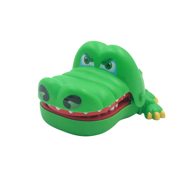 梦茜儿会咬人的玩具鳄鱼大王吓人整蛊按牙齿咬手指鲨鱼小心恶犬河马的