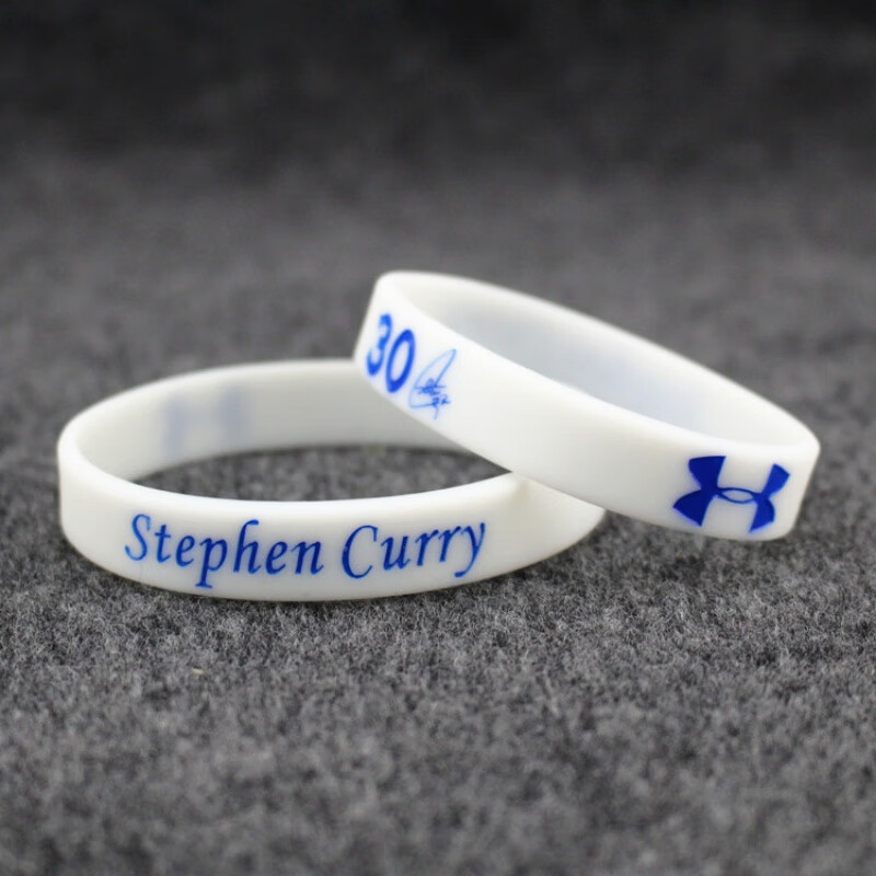 斯蒂芬库里手环30号勇士队硅胶夜光签名腕带nba纪念情侣篮球手带 库里