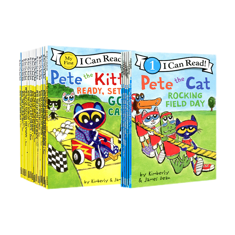 Pete the Cat 皮特猫英文 大全套28册（My first 19册+Level 1 9册）情绪管理 I Can Read分级阅读 原版 儿童英文绘本