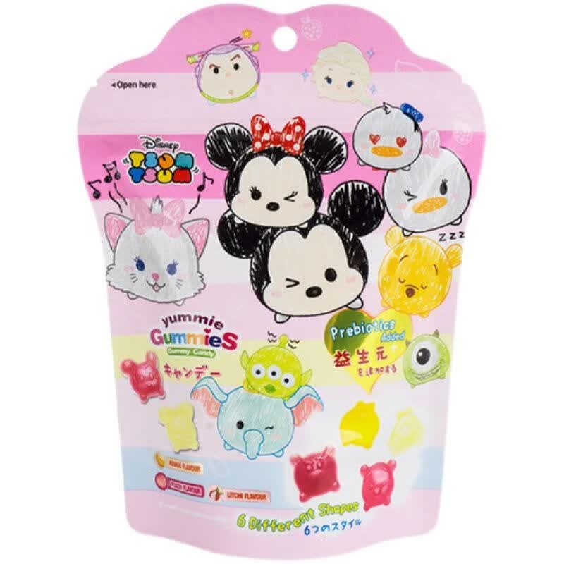 disney迪士尼tsumtsum软糖qq糖软糖苏菲亚冰雪奇缘棉花糖奶棒糖 100g