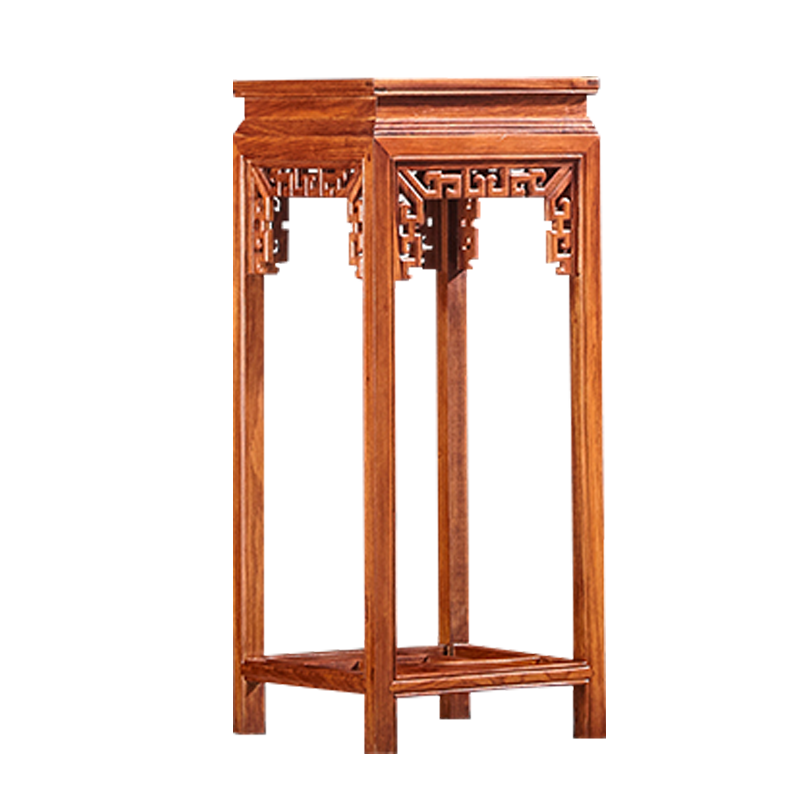 正荣府 红木家具 非洲花梨(学名:刺猬紫檀)中式花几边桌边几客厅家具花架实木花几 单个花几