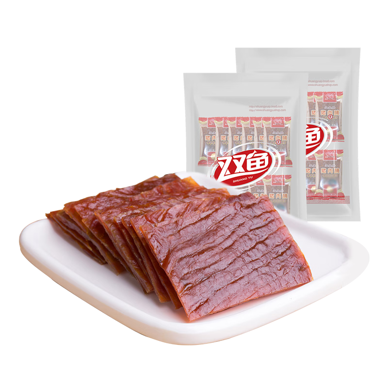 雙魚特級(jí)豬肉脯716g 獨(dú)立小包裝正片 358g*2袋 肉干豬肉鋪靖江特產(chǎn)